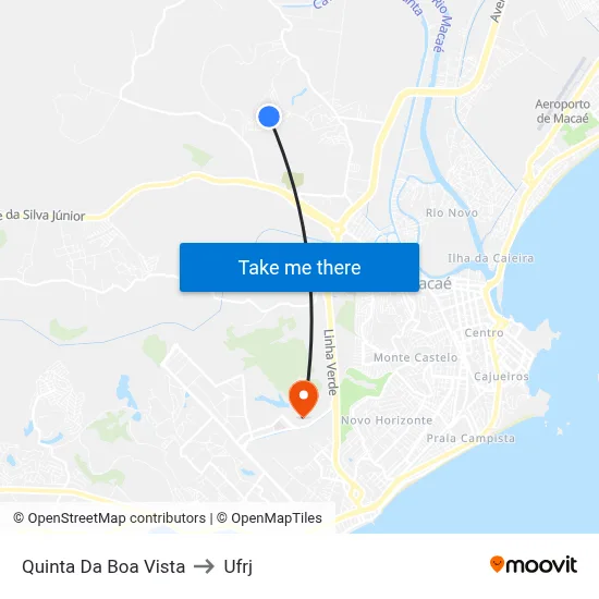 Quinta Da Boa Vista to Ufrj map