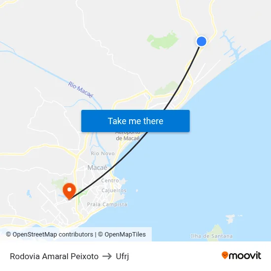 Rodovia Amaral Peixoto to Ufrj map