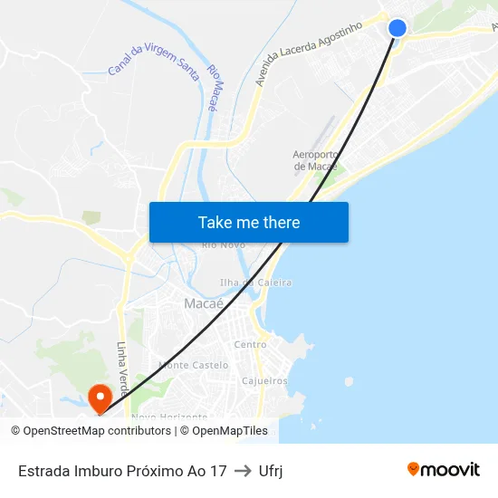 Estrada Imburo Próximo Ao 17 to Ufrj map
