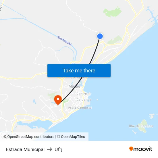 Estrada Municipal to Ufrj map