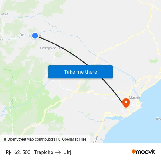 Rj-162, 500 | Trapiche to Ufrj map