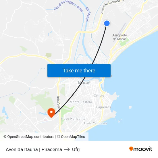 Avenida Itaúna | Piracema to Ufrj map