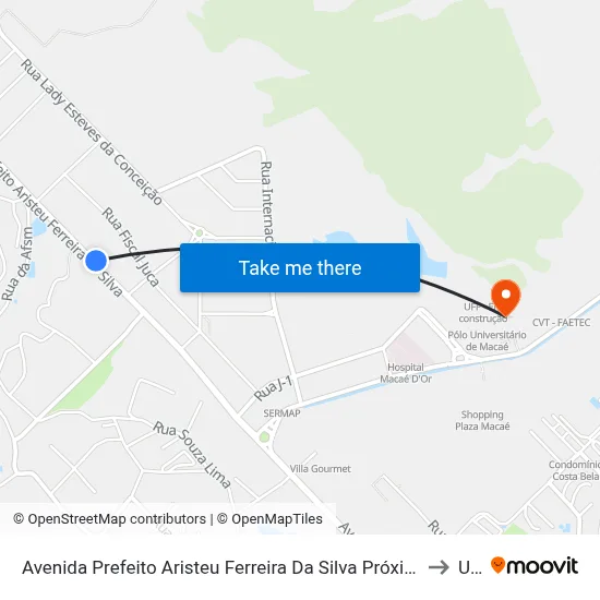 Avenida Prefeito Aristeu Ferreira Da Silva Próximo Ao 2500 to Ufrj map