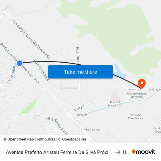 Avenida Prefeito Aristeu Ferreira Da Silva Próximo Ao 2829 to Ufrj map