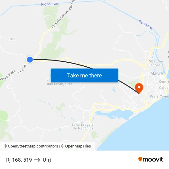 Rj-168, 519 to Ufrj map