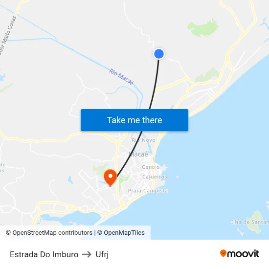 Estrada Do Imburo to Ufrj map