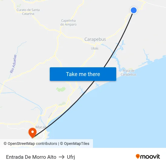 Entrada De Morro Alto to Ufrj map