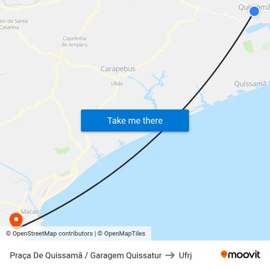Praça De Quissamã / Garagem Quissatur to Ufrj map