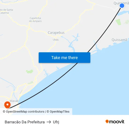 Barracão Da Prefeitura to Ufrj map
