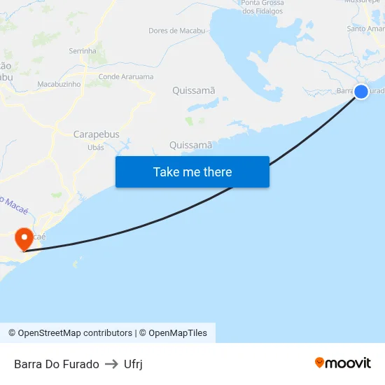 Barra Do Furado to Ufrj map