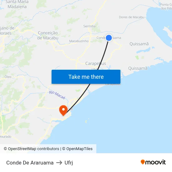 Conde De Araruama to Ufrj map