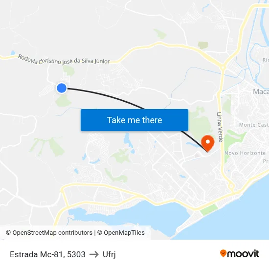 Estrada Mc-81, 5303 to Ufrj map