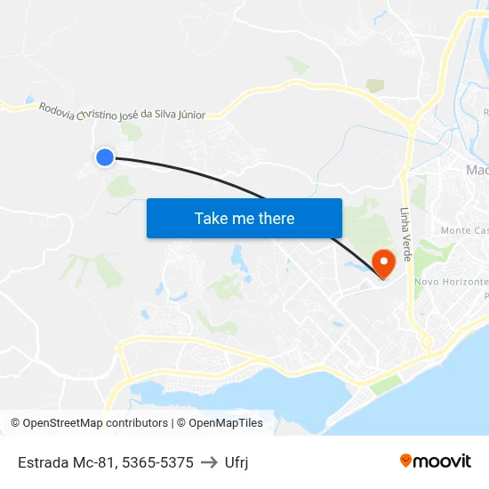 Estrada Mc-81, 5365-5375 to Ufrj map