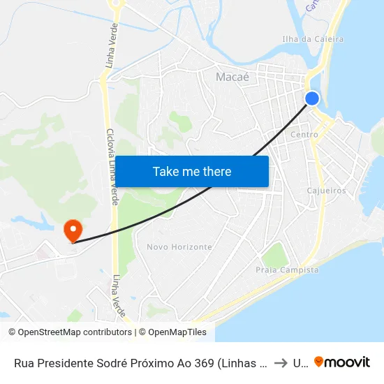 Rua Presidente Sodré Próximo Ao 369 (Linhas Municipais) to Ufrj map