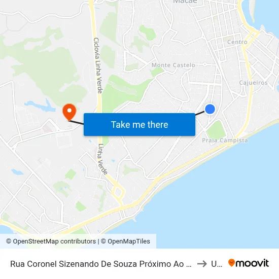 Rua Coronel Sizenando De Souza Próximo Ao 714 to Ufrj map