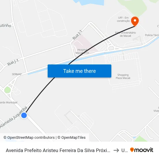 Avenida Prefeito Aristeu Ferreira Da Silva Próximo Ao 4562 to Ufrj map