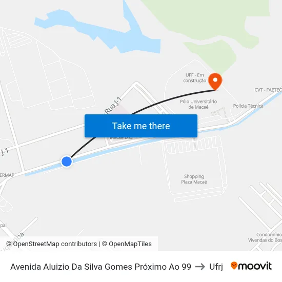 Avenida Aluizio Da Silva Gomes Próximo Ao 99 to Ufrj map