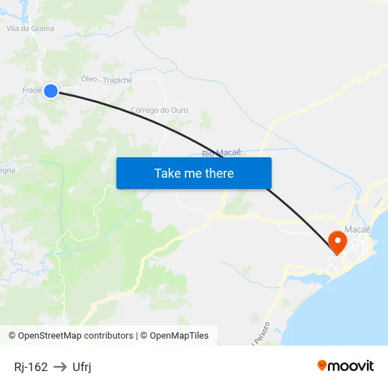 Rj-162 to Ufrj map