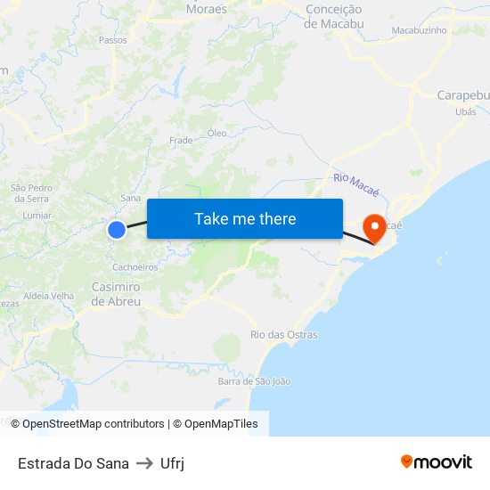 Estrada Do Sana to Ufrj map