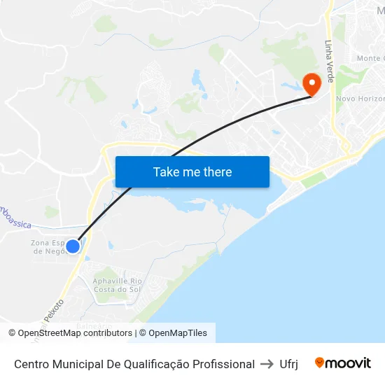 Centro Municipal De Qualificação Profissional to Ufrj map