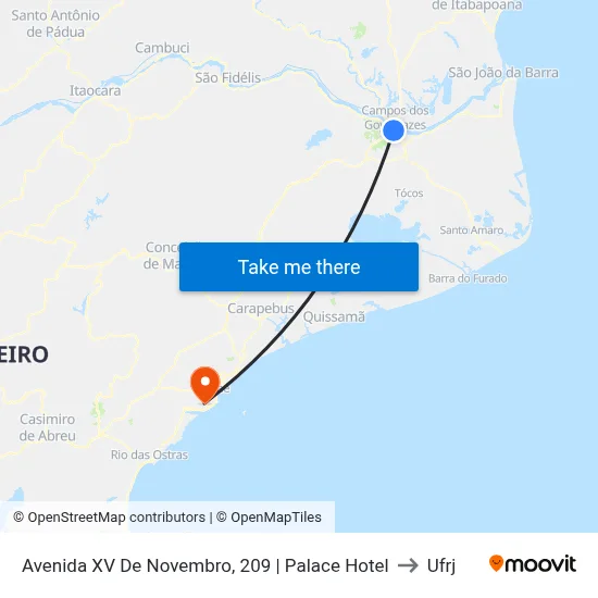 Avenida XV De Novembro, 209 | Palace Hotel to Ufrj map