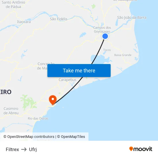 Filtrex to Ufrj map