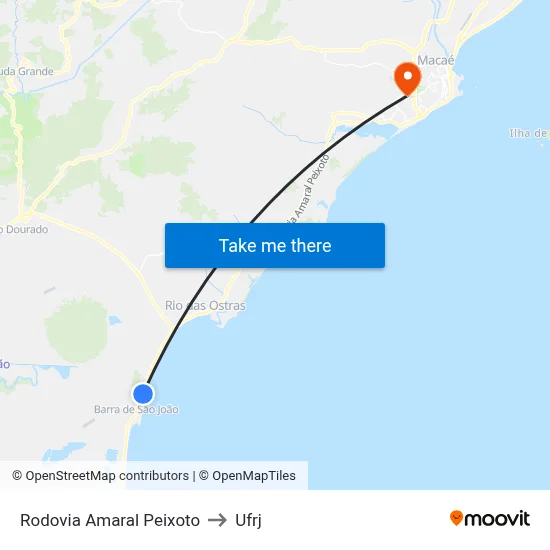Rodovia Amaral Peixoto to Ufrj map