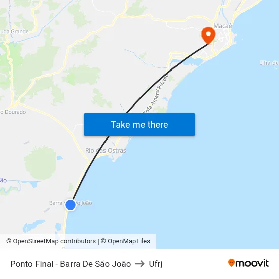 Ponto Final - Barra De São João to Ufrj map