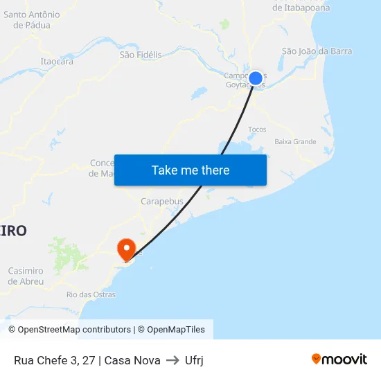 Rua Chefe 3, 27 | Casa Nova to Ufrj map