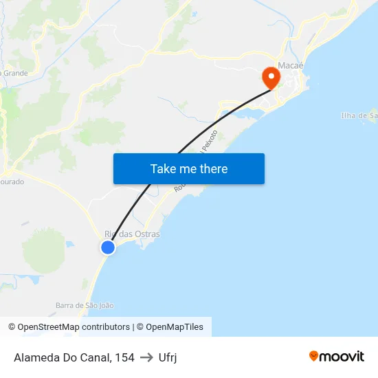 Alameda Do Canal, 154 to Ufrj map