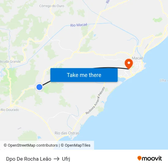 Dpo De Rocha Leão to Ufrj map
