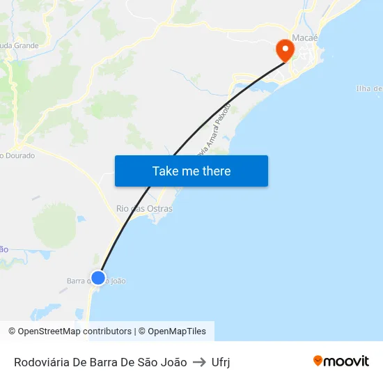 Rodoviária De Barra De São João to Ufrj map
