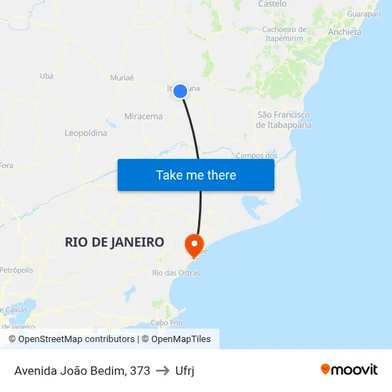 Avenida João Bedim, 373 to Ufrj map