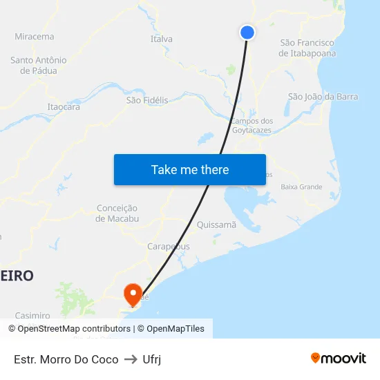 Estr. Morro Do Coco to Ufrj map