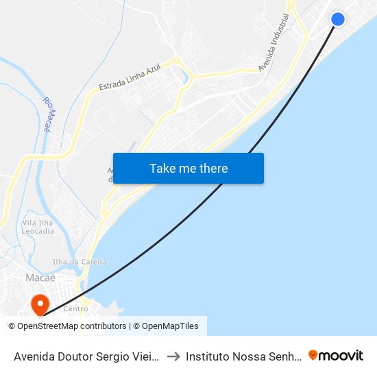 Avenida Doutor Sergio Vieira De Mello Próximo Ao 836 to Instituto Nossa Senhora Da Glória - Castelo map