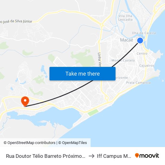 Rua Doutor Télio Barreto Próximo Ao 125 to Iff Campus Macaé map