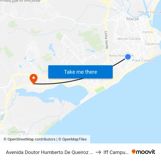Avenida Doutor Humberto De Queiroz Matoso Próximo Ao 523 to Iff Campus Macaé map