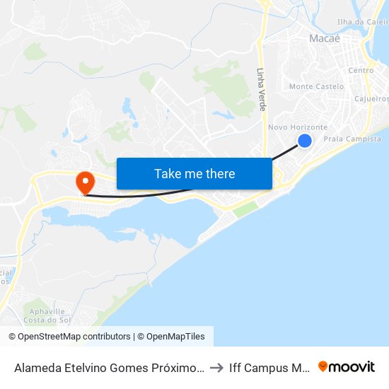 Alameda Etelvino Gomes Próximo Ao 440 to Iff Campus Macaé map