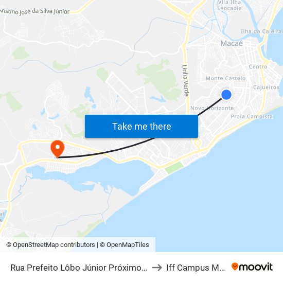 Rua Prefeito Lôbo Júnior Próximo Ao 984 to Iff Campus Macaé map