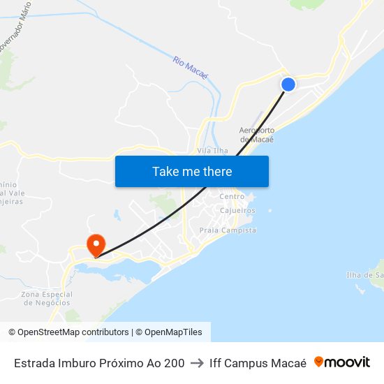 Estrada Imburo Próximo Ao 200 to Iff Campus Macaé map