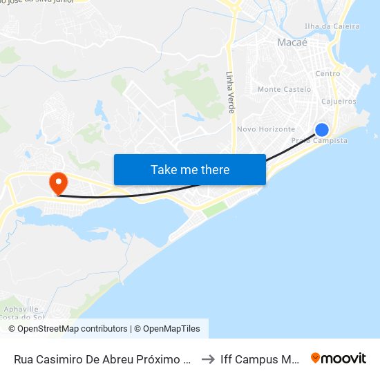 Rua Casimiro De Abreu Próximo Ao 245 to Iff Campus Macaé map