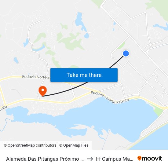 Alameda Das Pitangas Próximo Ao 1 to Iff Campus Macaé map