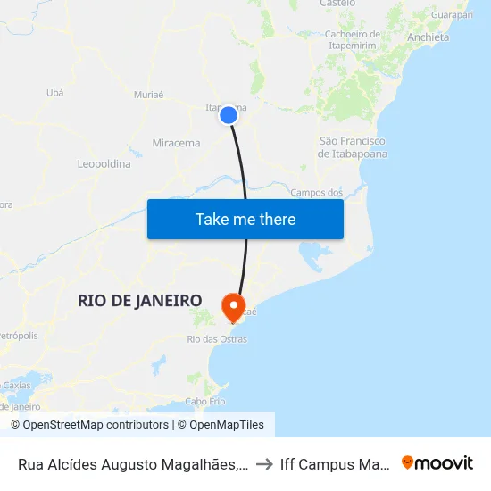 Rua Alcídes Augusto Magalhães, 664 to Iff Campus Macaé map