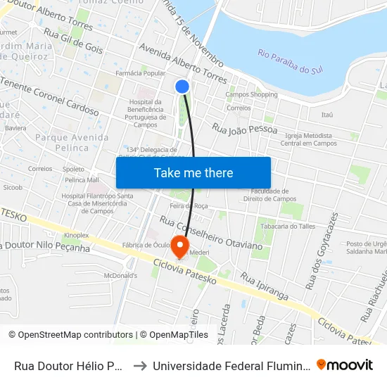 Rua Doutor Hélio Póvoa, 72 to Universidade Federal Fluminense - Uff map