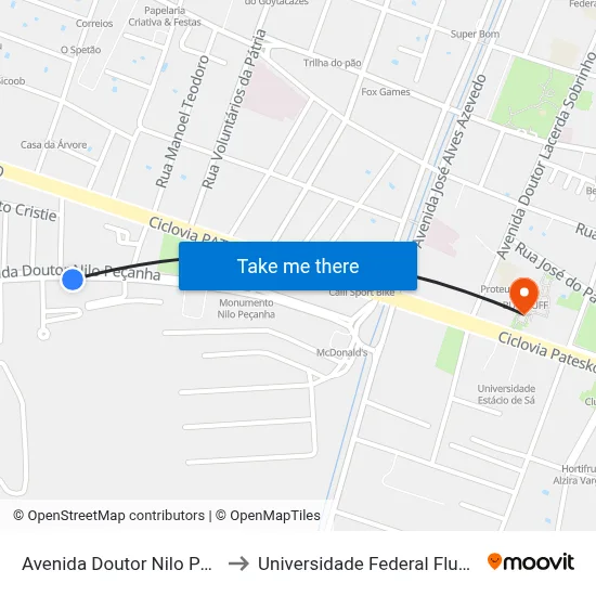 Avenida Doutor Nilo Peçanha, 200 to Universidade Federal Fluminense - Uff map