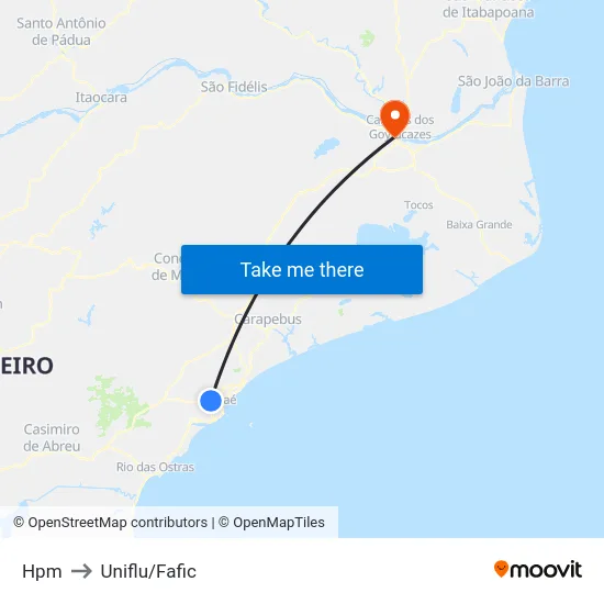 Hpm to Uniflu/Fafic map