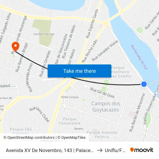 Avenida XV De Novembro, 143 | Palace Hotel to Uniflu/Fafic map