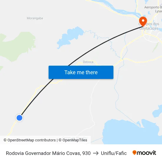 Rodovia Governador Mário Covas, 930 to Uniflu/Fafic map