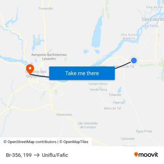 Br-356, 199 to Uniflu/Fafic map