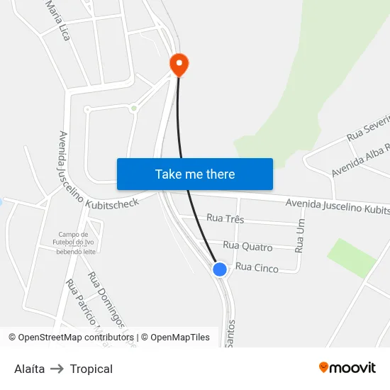 Alaíta to Tropical map